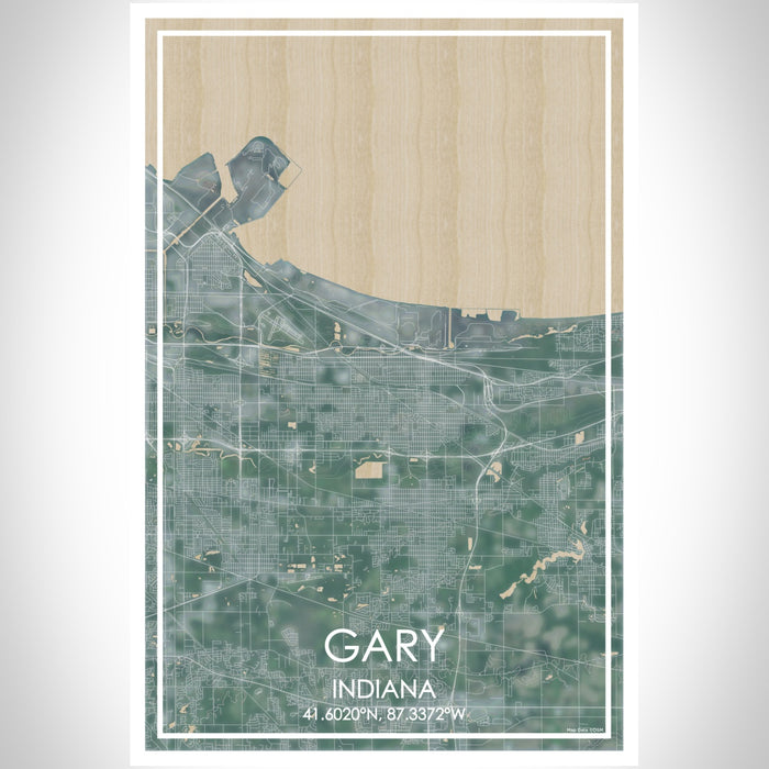 Gary - Indiana Map Print in Afternoon — JACE Maps