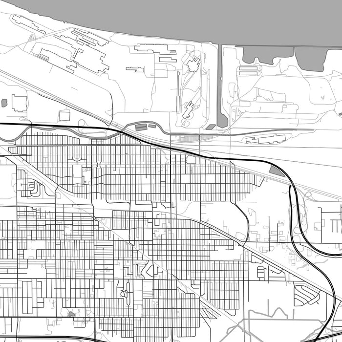 Gary - Indiana Map Print in Classic — JACE Maps