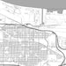 Gary Indiana Map Print in Classic Style Zoomed In Close Up Showing Details
