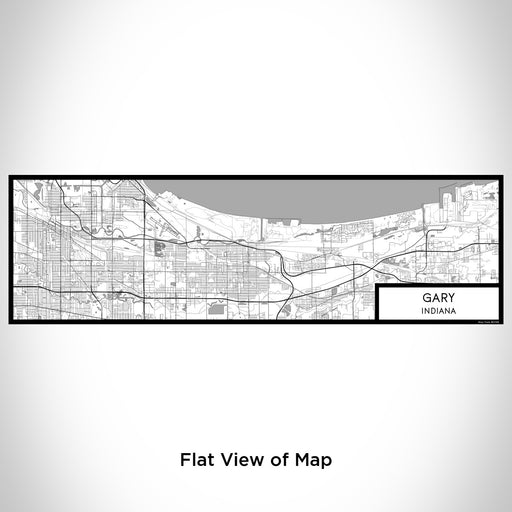 Flat View of Map Custom Gary Indiana Map Enamel Mug in Classic