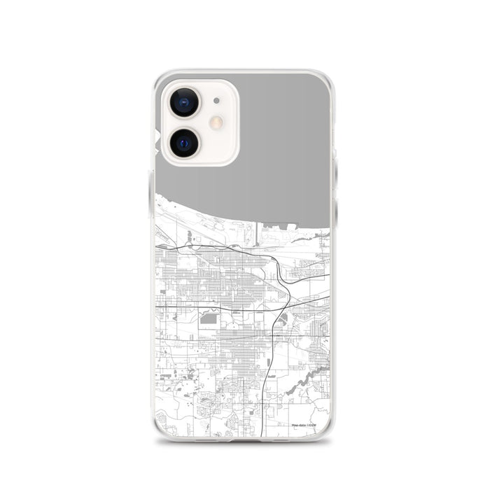 Custom Gary Indiana Map iPhone 12 Phone Case in Classic