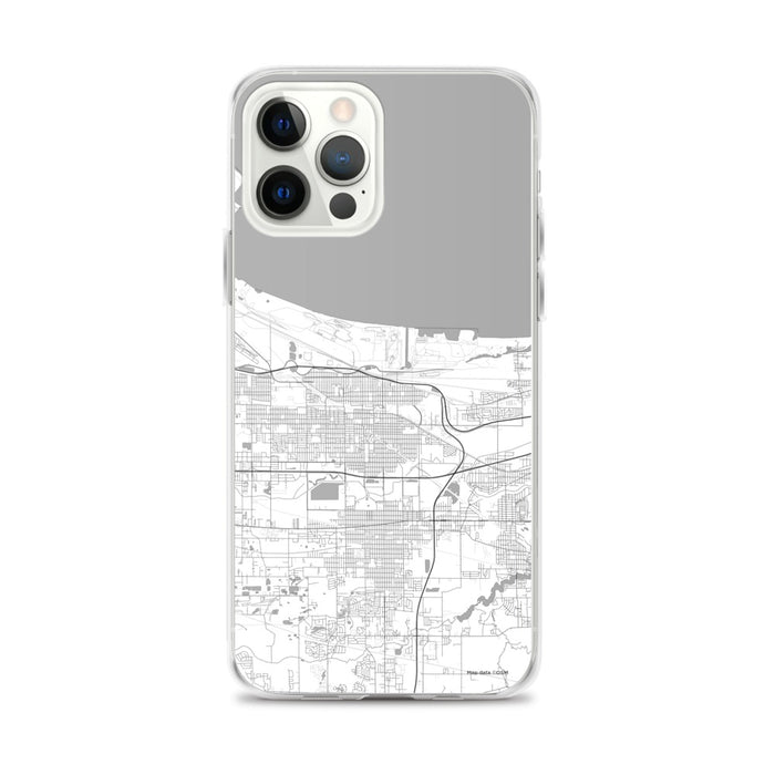 Custom Gary Indiana Map iPhone 12 Pro Max Phone Case in Classic