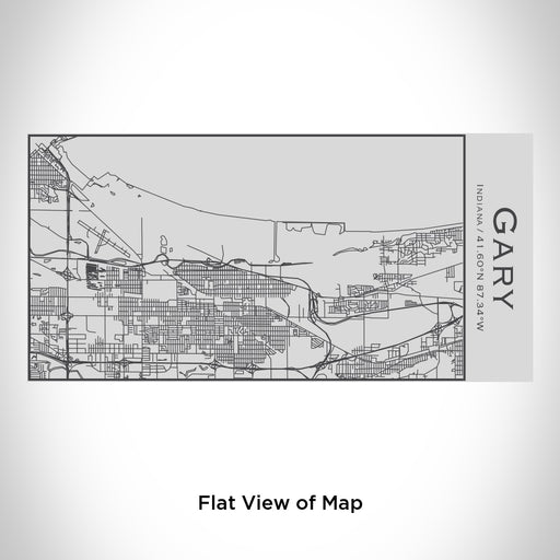 Rendered View of Gary Indiana Map Engraving on 17oz Stainless Steel Insulated Cola Bottle