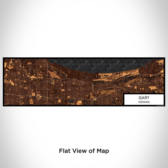 Flat View of Map Custom Gary Indiana Map Enamel Mug in Ember