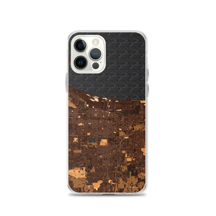 Custom Gary Indiana Map iPhone 12 Pro Phone Case in Ember