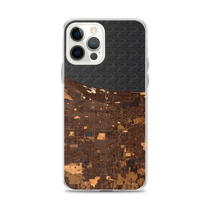 Custom Gary Indiana Map iPhone 12 Pro Max Phone Case in Ember