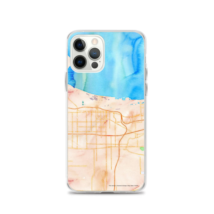 Custom Gary Indiana Map iPhone 12 Pro Phone Case in Watercolor