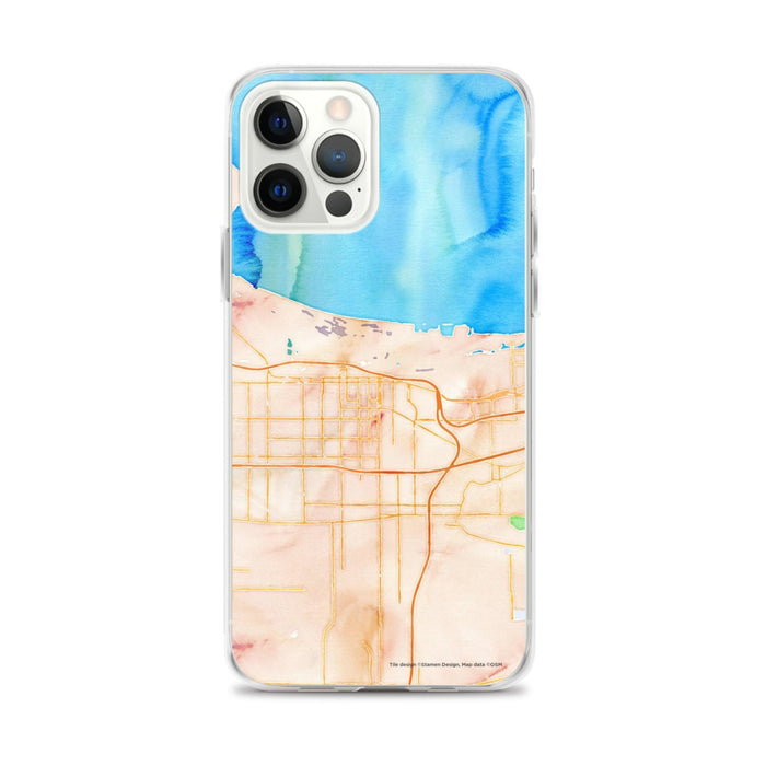 Custom Gary Indiana Map iPhone 12 Pro Max Phone Case in Watercolor
