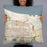 Person holding 22x22 Custom Gary Indiana Map Throw Pillow in Woodblock