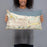 Person holding 20x12 Custom Gary Indiana Map Throw Pillow in Woodblock