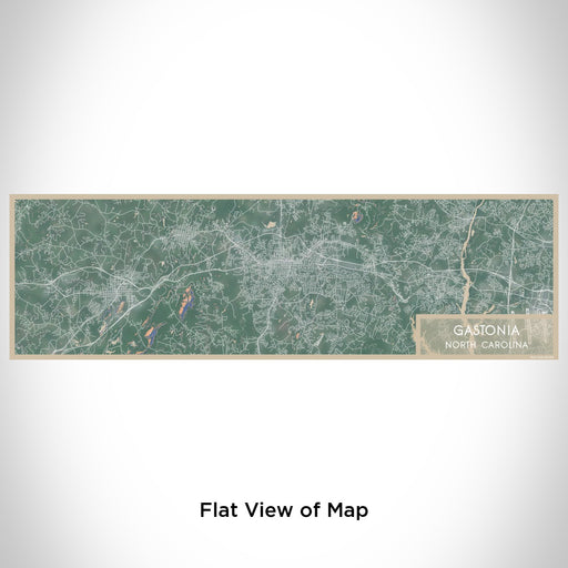 Flat View of Map Custom Gastonia North Carolina Map Enamel Mug in Afternoon