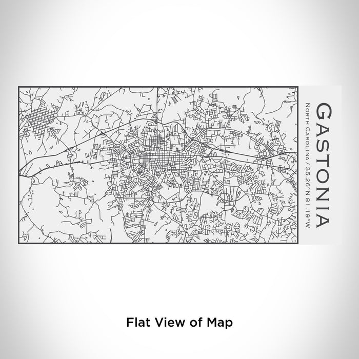 Rendered View of Gastonia North Carolina Map Engraving on 17oz Stainless Steel Insulated Cola Bottle in White