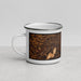 Left View Custom Gastonia North Carolina Map Enamel Mug in Ember