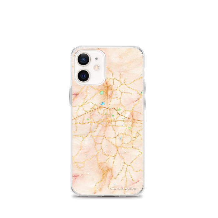 Custom Gastonia North Carolina Map iPhone 12 mini Phone Case in Watercolor