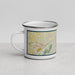 Left View Custom Gastonia North Carolina Map Enamel Mug in Woodblock