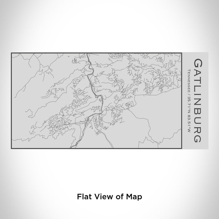Rendered View of Gatlinburg Tennessee Map Engraving on 17oz Stainless Steel Insulated Cola Bottle