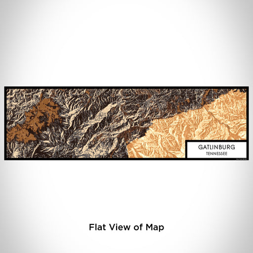 Flat View of Map Custom Gatlinburg Tennessee Map Enamel Mug in Ember