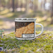 Right View Custom Gatlinburg Tennessee Map Enamel Mug in Ember on Grass With Trees in Background