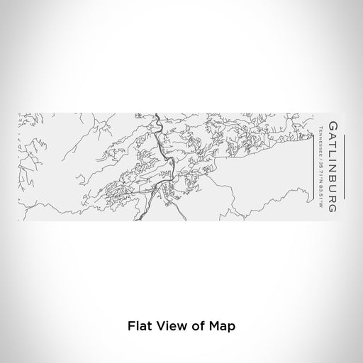 Rendered View of Gatlinburg Tennessee Map Engraving on 10oz Stainless Steel Insulated Cup with Sliding Lid in White