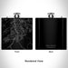 Rendered View of Gatlinburg Tennessee Map Engraving on 6oz Stainless Steel Flask in Black