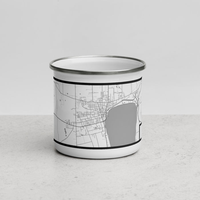 Front View Custom Geneva New York Map Enamel Mug in Classic