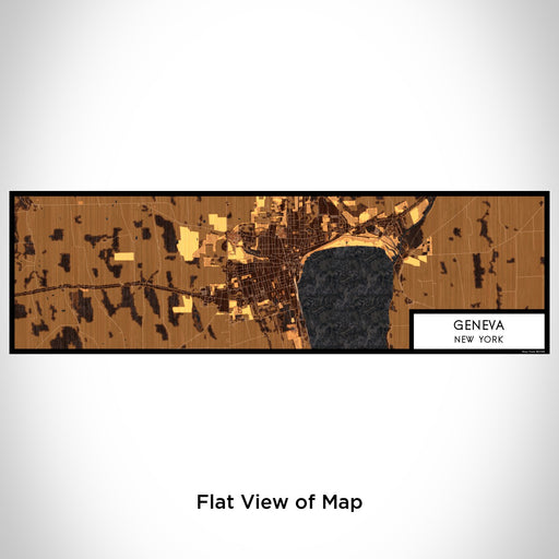 Flat View of Map Custom Geneva New York Map Enamel Mug in Ember