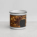Front View Custom Geneva New York Map Enamel Mug in Ember