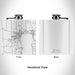 Rendered View of Geneva New York Map Engraving on 6oz Stainless Steel Flask in White