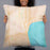 Person holding 22x22 Custom Geneva New York Map Throw Pillow in Watercolor