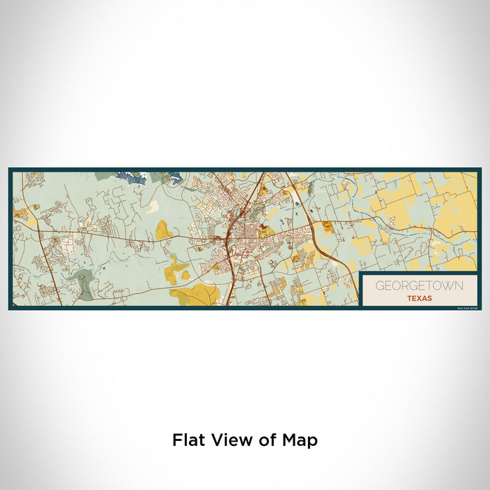 Flat View of Map Custom Georgetown Texas Map Enamel Mug in Woodblock