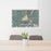 24x36 Georgetown Lake Montana Map Print Lanscape Orientation in Afternoon Style Behind 2 Chairs Table and Potted Plant