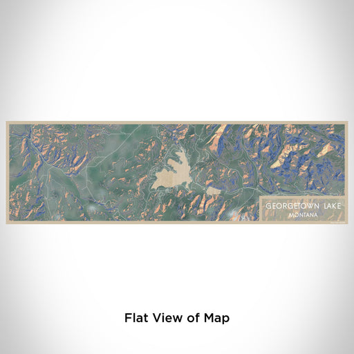 Flat View of Map Custom Georgetown Lake Montana Map Enamel Mug in Afternoon
