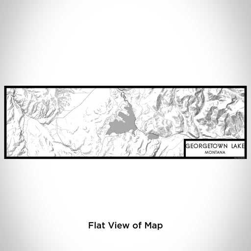 Flat View of Map Custom Georgetown Lake Montana Map Enamel Mug in Classic