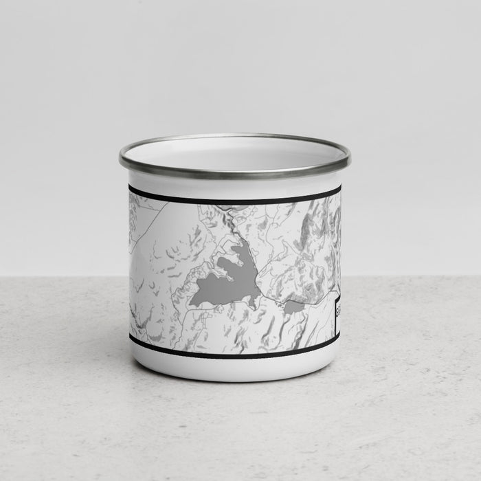 Front View Custom Georgetown Lake Montana Map Enamel Mug in Classic