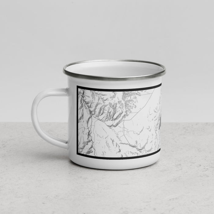 Left View Custom Georgetown Lake Montana Map Enamel Mug in Classic