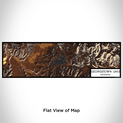Flat View of Map Custom Georgetown Lake Montana Map Enamel Mug in Ember