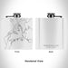Rendered View of Georgetown Lake Montana Map Engraving on 6oz Stainless Steel Flask in White