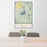 24x36 Georgetown Lake Montana Map Print Portrait Orientation in Woodblock Style Behind 2 Chairs Table and Potted Plant