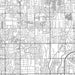 Gilbert Arizona Map Print in Classic Style Zoomed In Close Up Showing Details