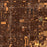 Gilbert Arizona Map Print in Ember Style Zoomed In Close Up Showing Details