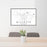 24x36 Gillette Wyoming Map Print Lanscape Orientation in Classic Style Behind 2 Chairs Table and Potted Plant