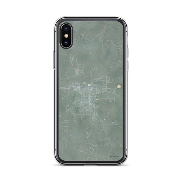 Custom iPhone X/XS Gillette Wyoming Map Phone Case in Afternoon