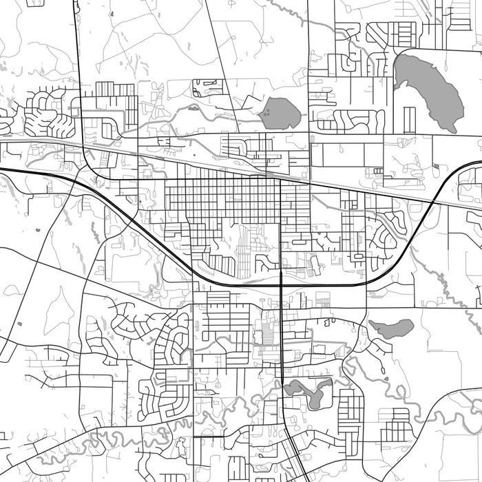 Gillette Wyoming Map Print in Classic Style Zoomed In Close Up Showing Details