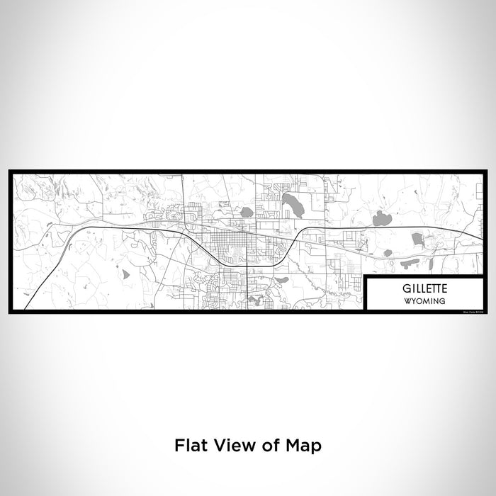 Flat View of Map Custom Gillette Wyoming Map Enamel Mug in Classic