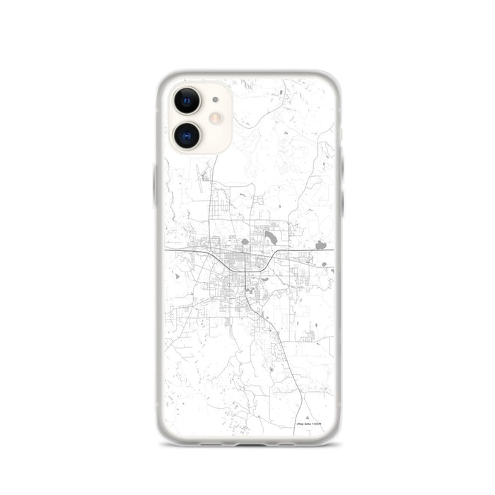 Custom iPhone 11 Gillette Wyoming Map Phone Case in Classic