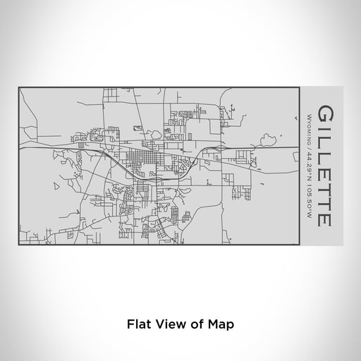 Rendered View of Gillette Wyoming Map Engraving on 17oz Stainless Steel Insulated Cola Bottle