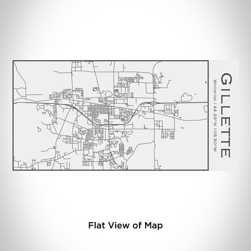 Rendered View of Gillette Wyoming Map Engraving on 17oz Stainless Steel Insulated Cola Bottle in White