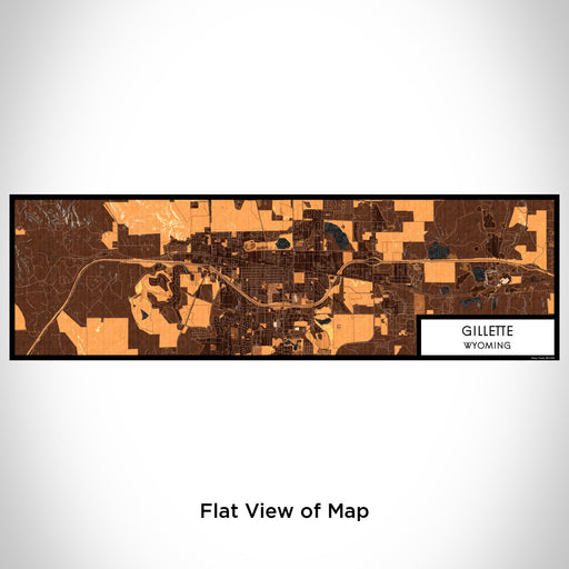 Flat View of Map Custom Gillette Wyoming Map Enamel Mug in Ember
