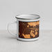Left View Custom Gillette Wyoming Map Enamel Mug in Ember