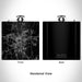 Rendered View of Gillette Wyoming Map Engraving on 6oz Stainless Steel Flask in Black